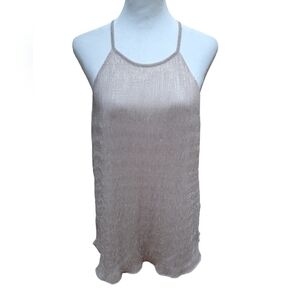 Maeve for Anthropologie Pink Lined Dressy Racerback Tank Top